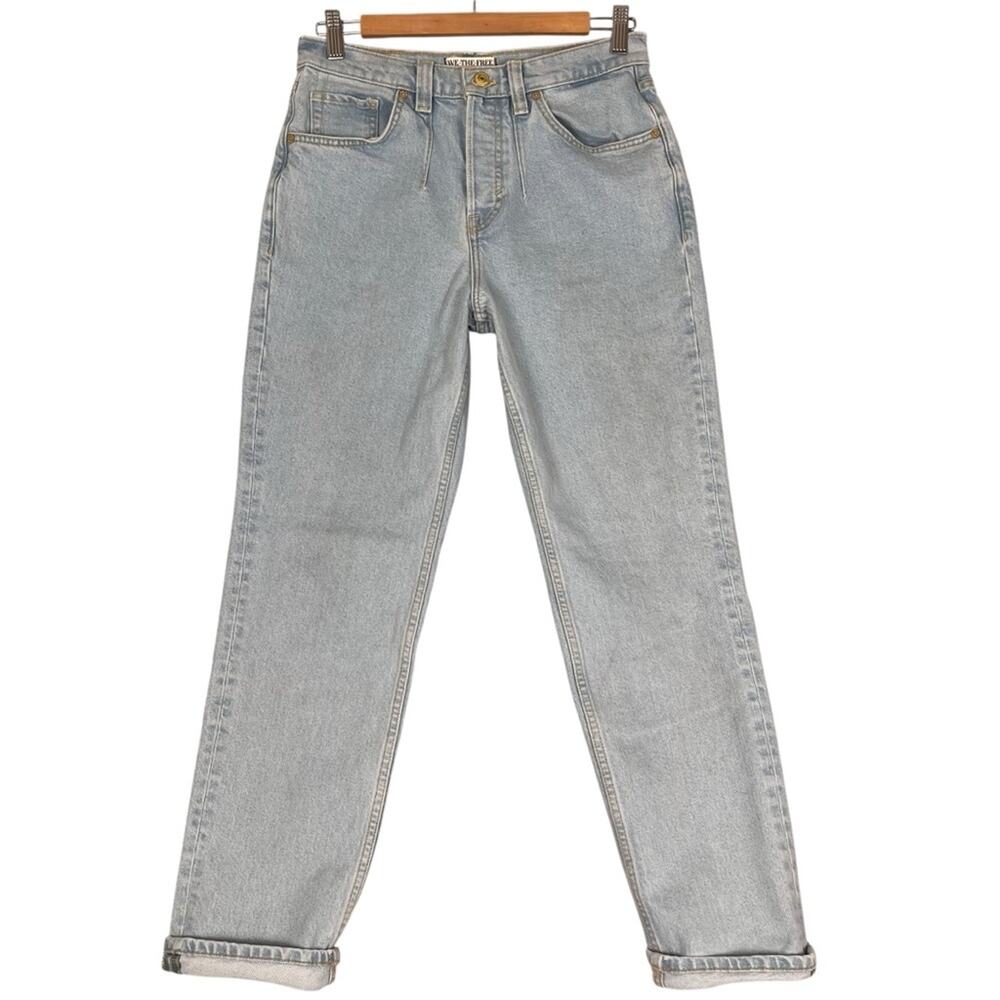 We The Free A New Day Mid Rise Straight Leg Womens 26 Light Wash Free People
